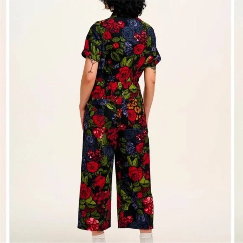 Lucy & Yak Ragan Maria Utility Floral Cropped Jumpsuit - Picture 2 of 5
